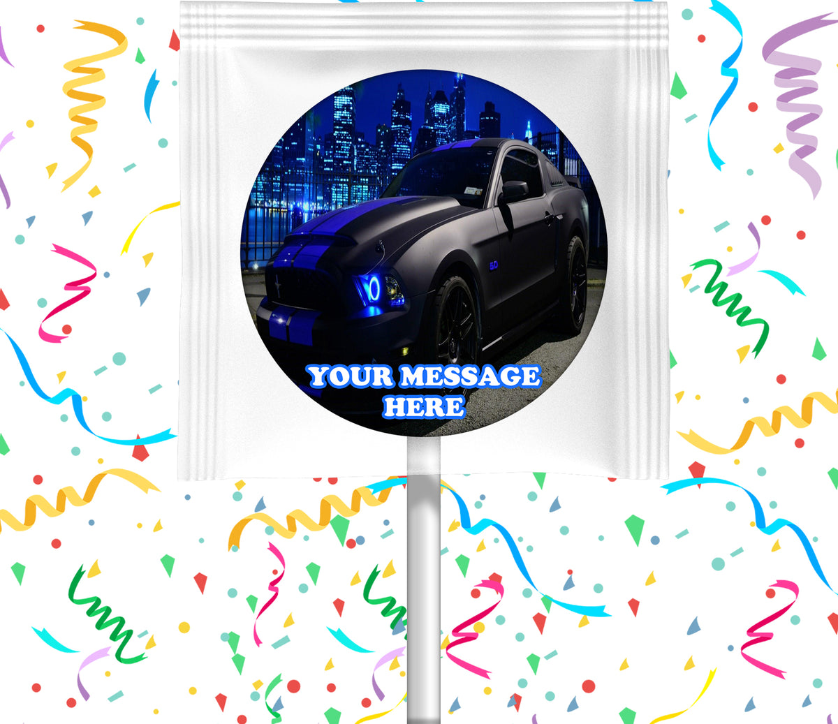 Ford Mustang Lollipops Party Favors Personalized Suckers 12 Pcs