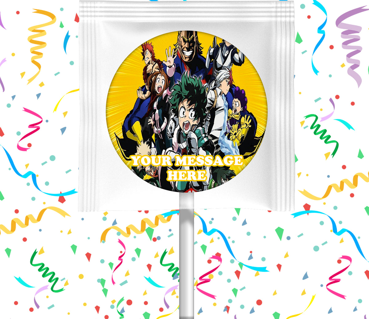 My Hero Academia Lollipops Party Favors Personalized Suckers 12 Pcs