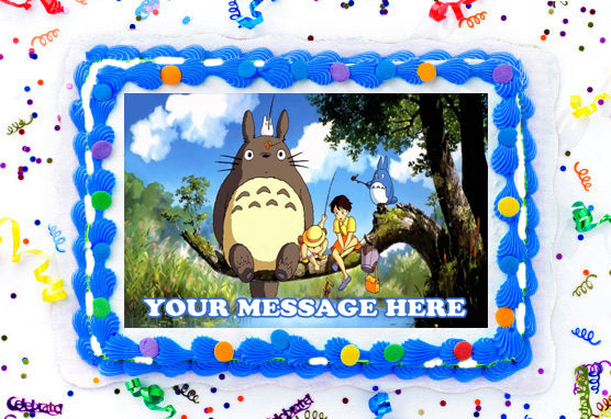 My Neighbor Totoro Edible Image Cake Topper Personalized Birthday Sheet Decoration Custom Party Frosting Transfer Fondant