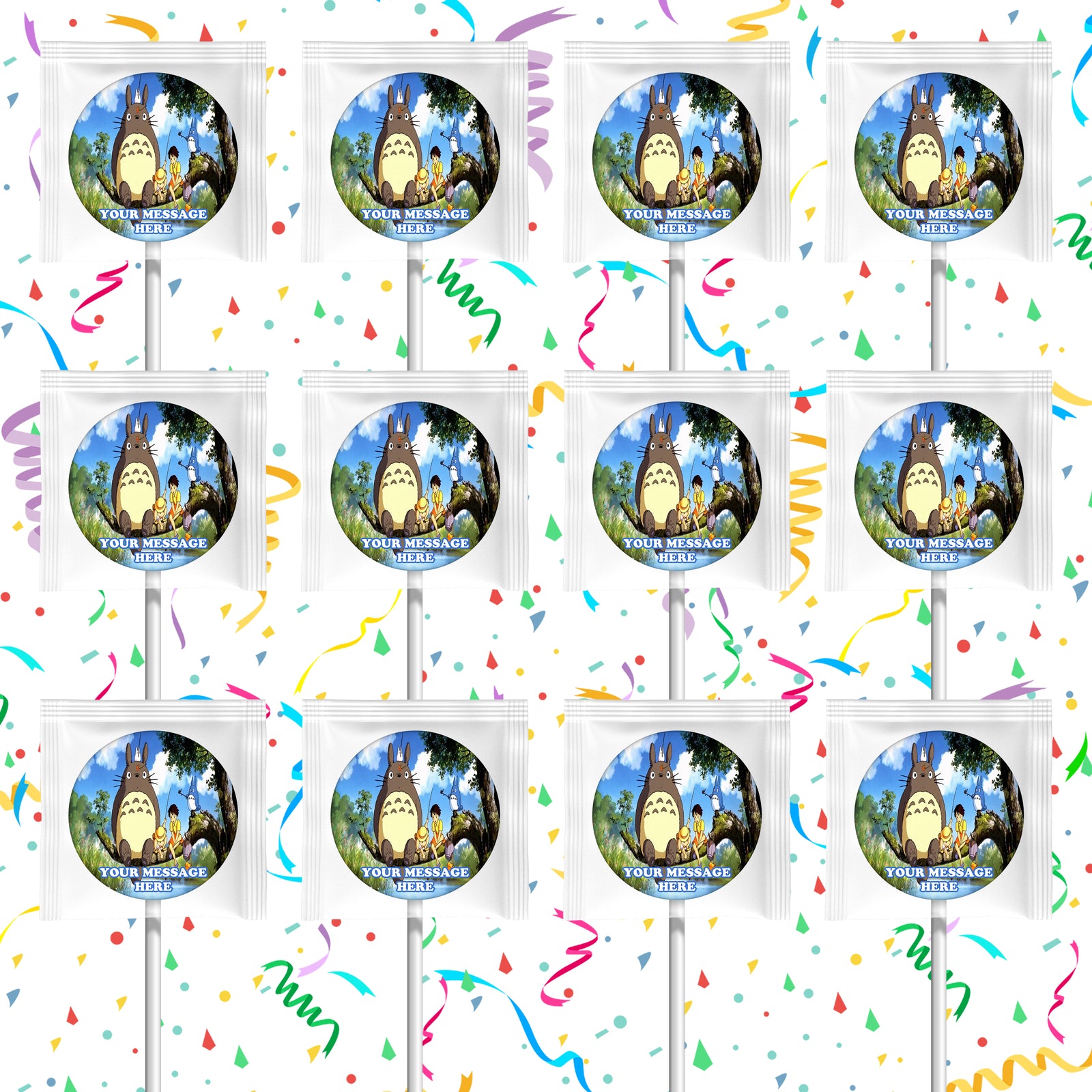 My Neighbor Totoro Lollipops Party Favors Personalized Suckers 12 Pcs