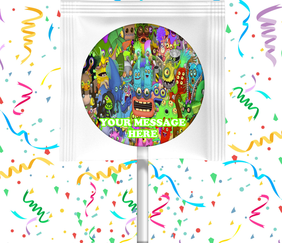 My Singing Monsters Lollipops Party Favors Personalized Suckers 12 Pcs