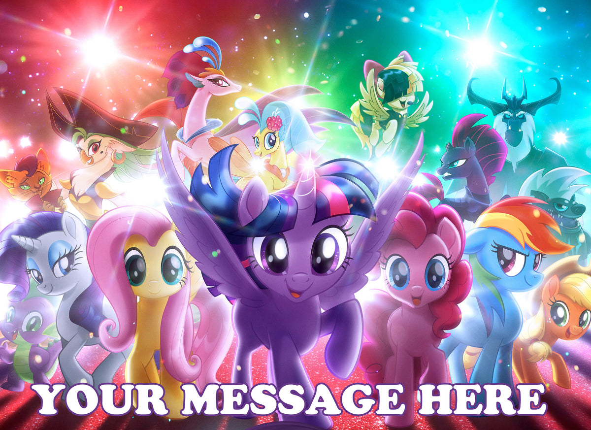 My Little Pony Edible Image Cake Topper Personalized Birthday Sheet Decoration Custom Party Frosting Transfer Fondant