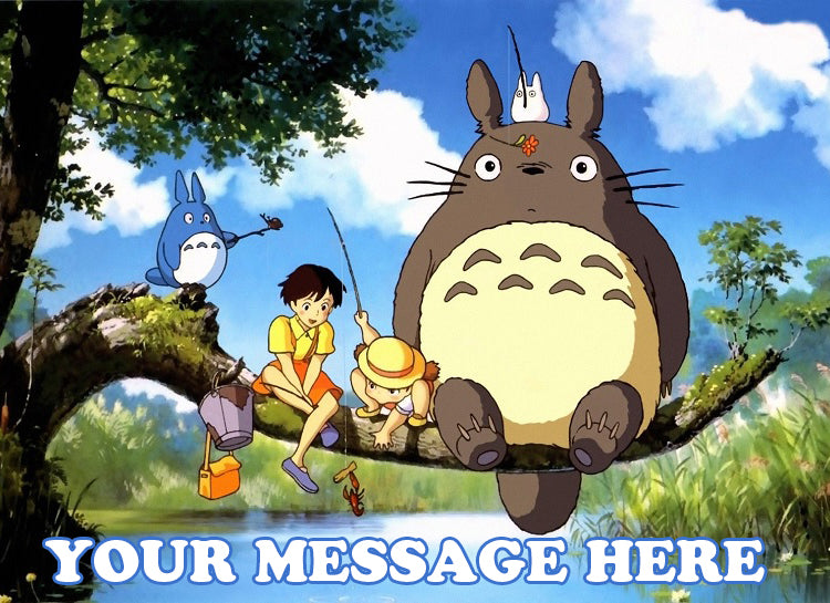My Neighbor Totoro Edible Image Cake Topper Personalized Birthday Sheet Decoration Custom Party Frosting Transfer Fondant