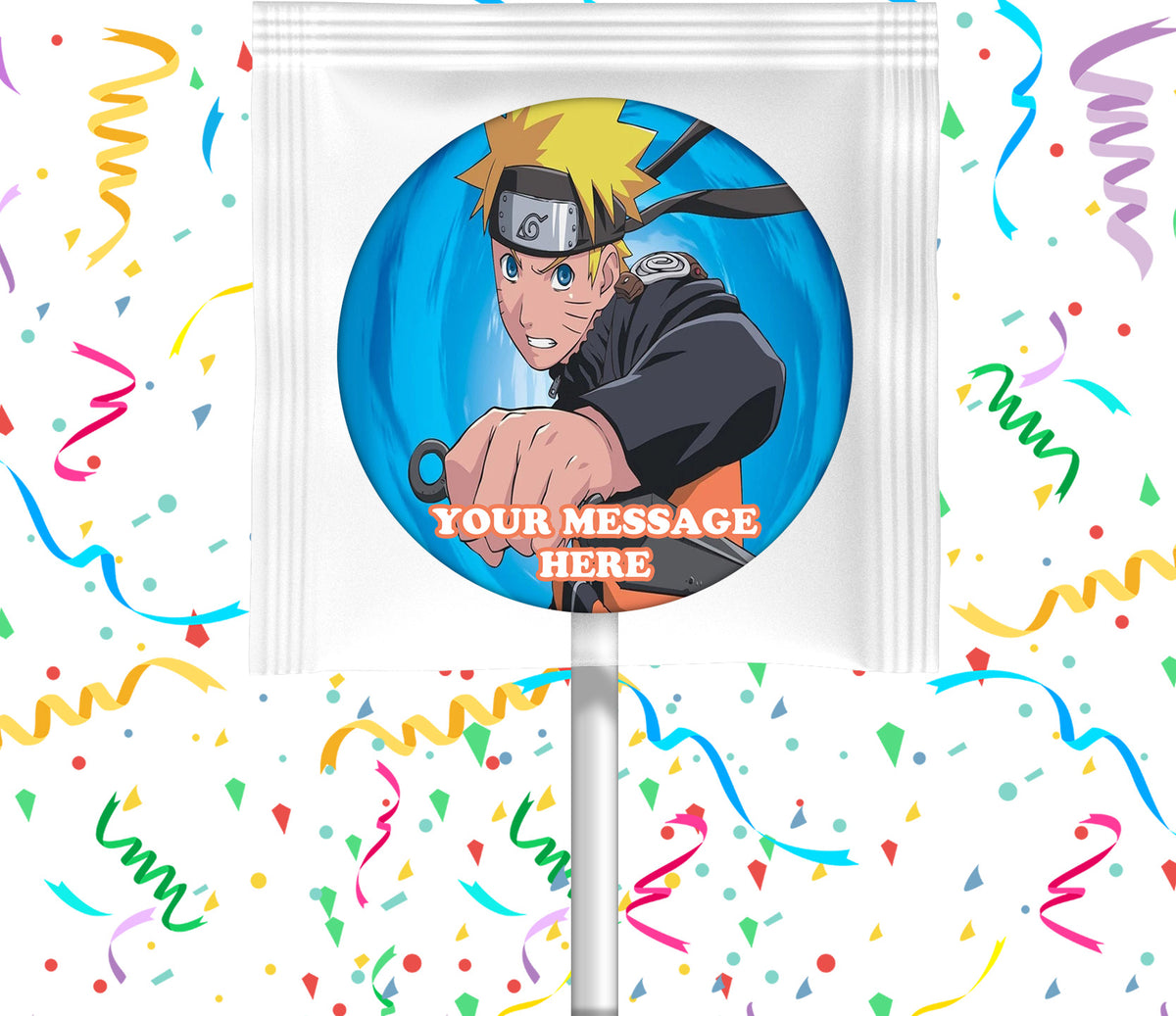 Naruto Lollipops Party Favors Personalized Suckers 12 Pcs