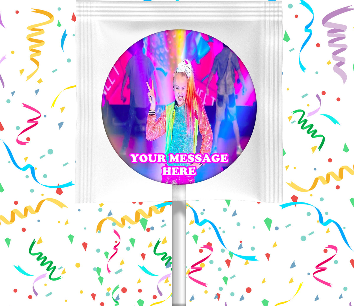 JoJo Siwa Lollipops Party Favors Personalized Suckers 12 Pcs
