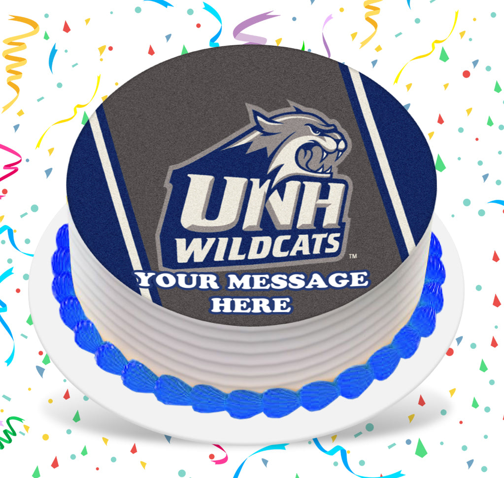 New Hampshire Wildcats Edible Image Cake Topper Personalized Birthday Sheet Custom Frosting Round Circle