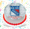 New York Rangers Edible Image Cake Topper Personalized Birthday Sheet Custom Frosting Round Circle