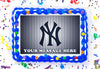 New York Yankees Edible Image Cake Topper Personalized Birthday Sheet Decoration Custom Party Frosting Transfer Fondant