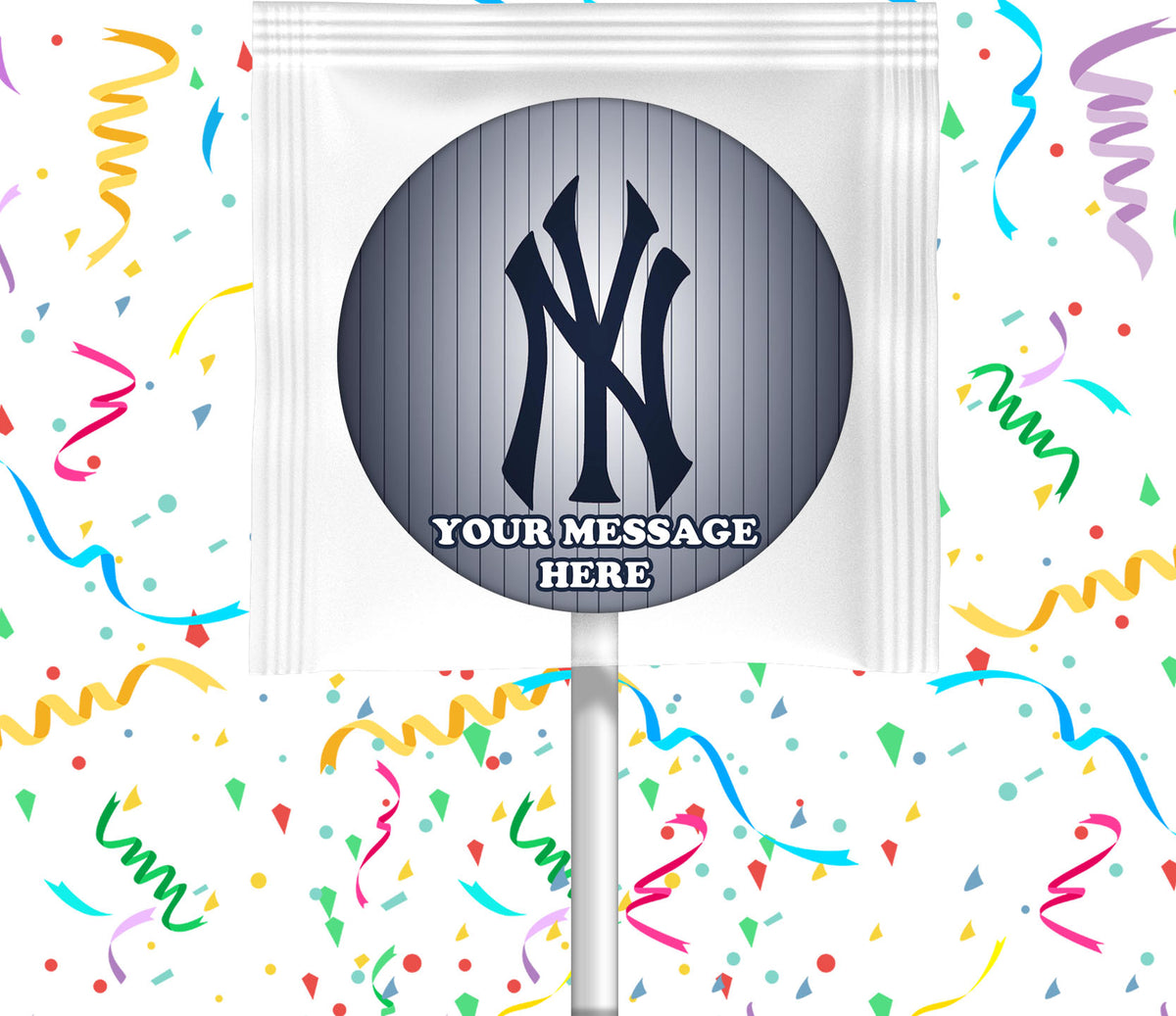 New York Yankees Lollipops Party Favors Personalized Suckers 12 Pcs
