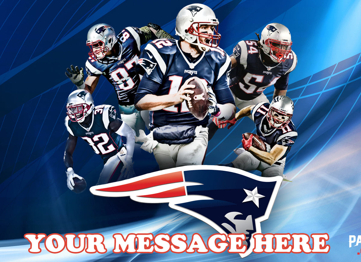 New England Patriots Edible Image Cake Topper Personalized Birthday Sheet Decoration Custom Party Frosting Transfer Fondant