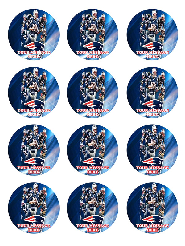 New England Patriots Edible Cupcake Toppers (12 Images) Cake Image Ici ...