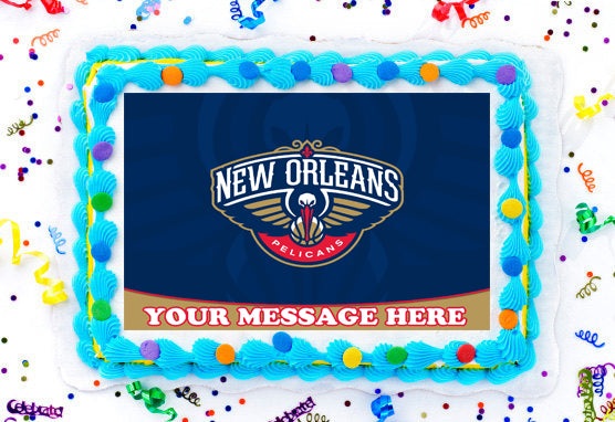 New Orleans Pelicans Edible Image Cake Topper Personalized Birthday Sheet Decoration Custom Party Frosting Transfer Fondant
