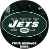 New York Jets Edible Image Cake Topper Personalized Birthday Sheet Custom Frosting Round Circle
