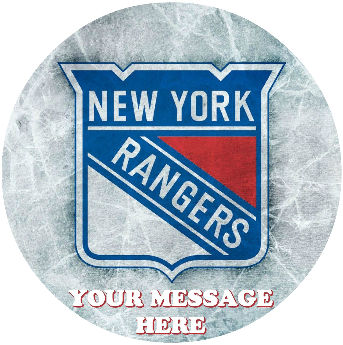 New York Rangers Edible Image Cake Topper Personalized Birthday Sheet Custom Frosting Round Circle