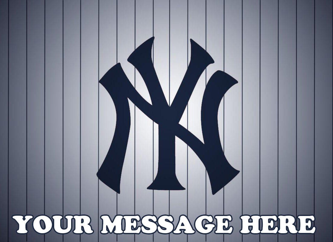 New York Yankees Edible Image Cake Topper Personalized Birthday Sheet Decoration Custom Party Frosting Transfer Fondant