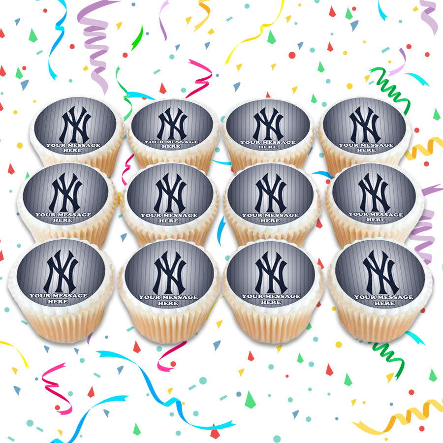 New York Yankees Edible Image Cake Topper Personalized Birthday