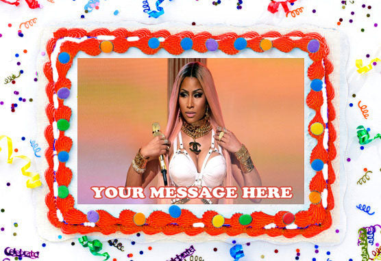 Nicki Minaj Edible Image Cake Topper Personalized Birthday Sheet Decoration Custom Party Frosting Transfer Fondant