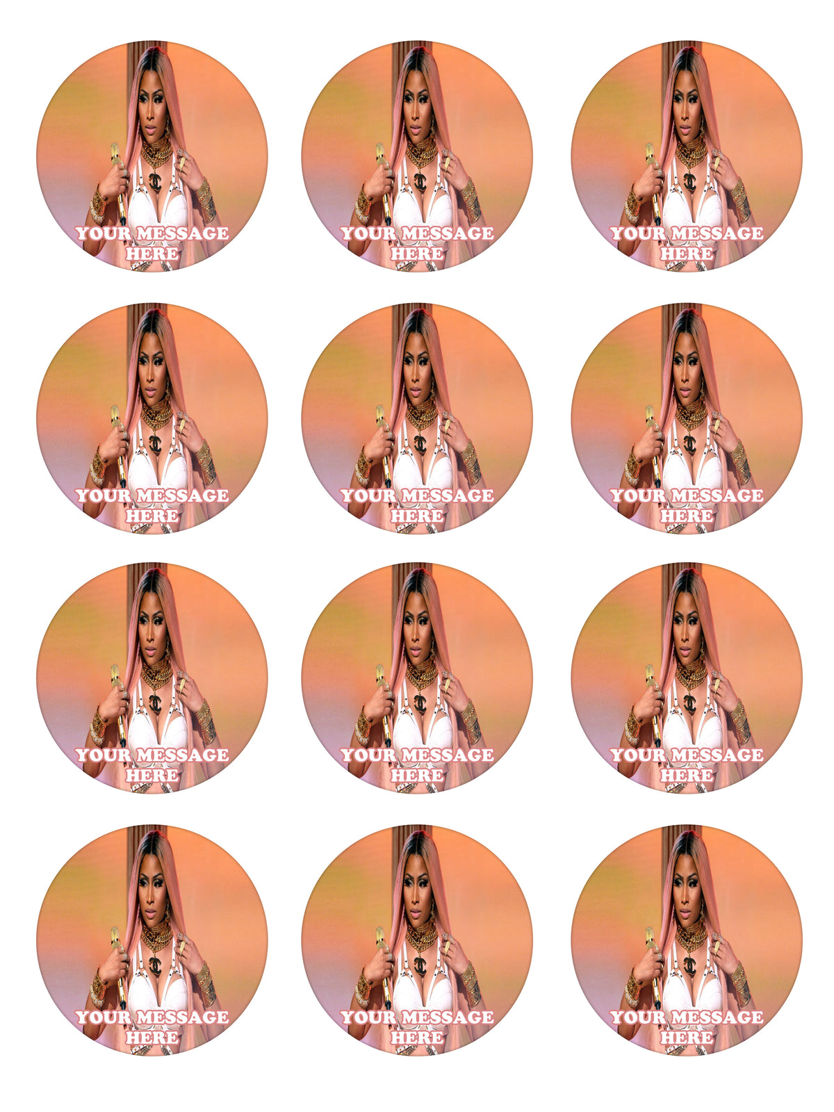 Nicki Minaj Edible Cupcake Toppers (12 Images) Cake Image Icing Sugar Sheet