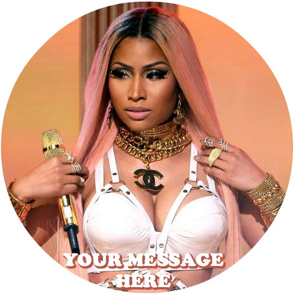 Nicki Minaj Edible Image Cake Topper Personalized Birthday Sheet Custom Frosting Round Circle