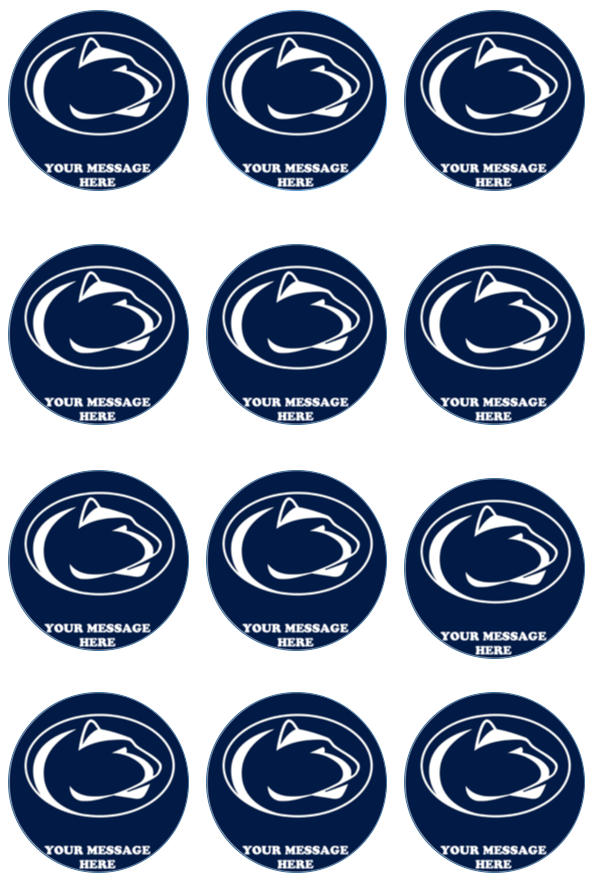 Penn State Nittany Lions Edible Cupcake Toppers (12 Images) Cake Image Icing Sugar Sheet Edible Cake Images