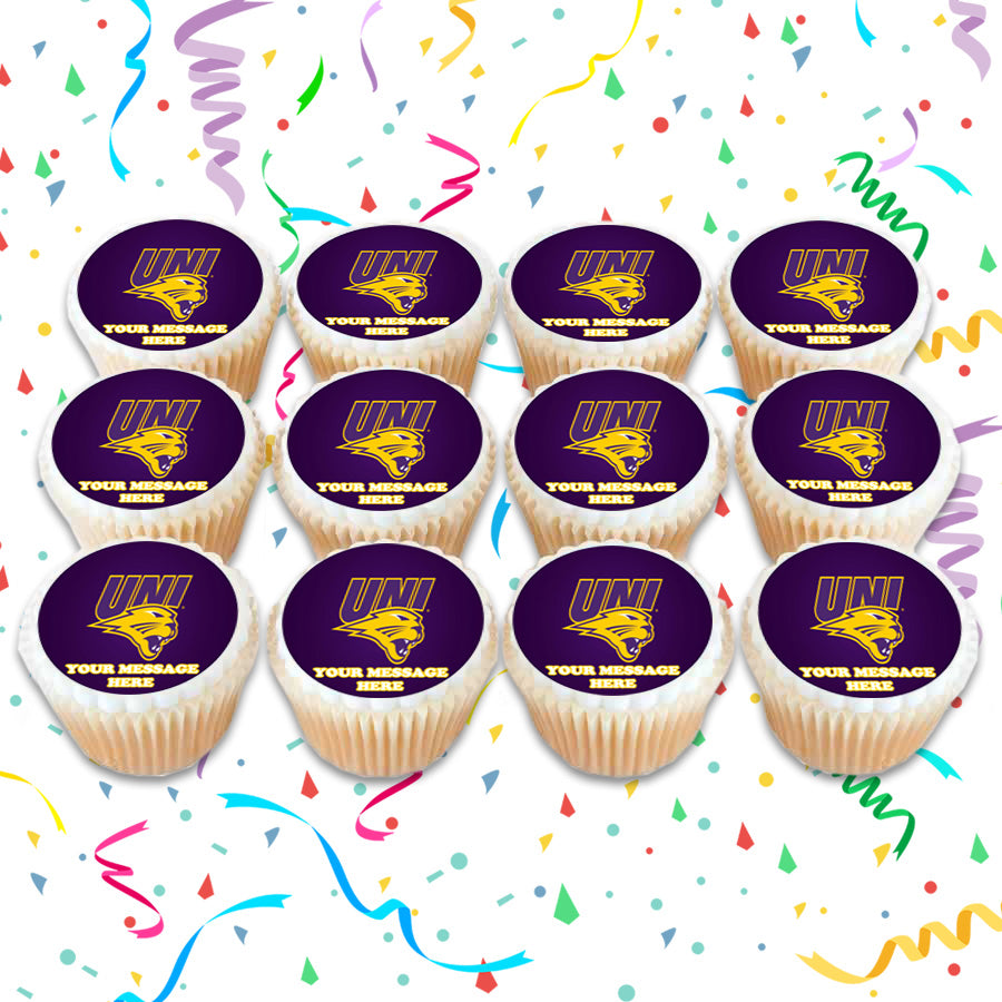 Northern Iowa Panthers Edible Cupcake Toppers (12 Images) Cake Image Icing Sugar Sheet
