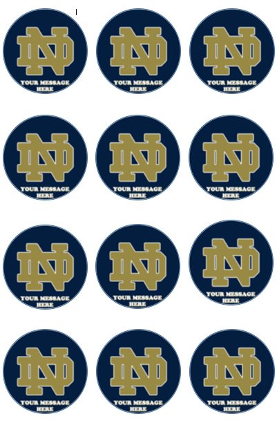 University Of Notre Dame Edible Cupcake Toppers (12 Images) Cake Image Icing Sugar Sheet Edible Cake Images