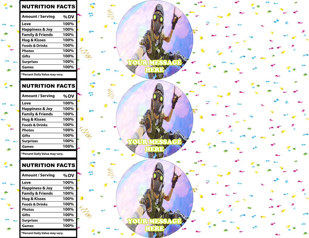 Apex Legends Water Bottle Stickers 12 Pcs Labels Party Favors Supplies Decorations