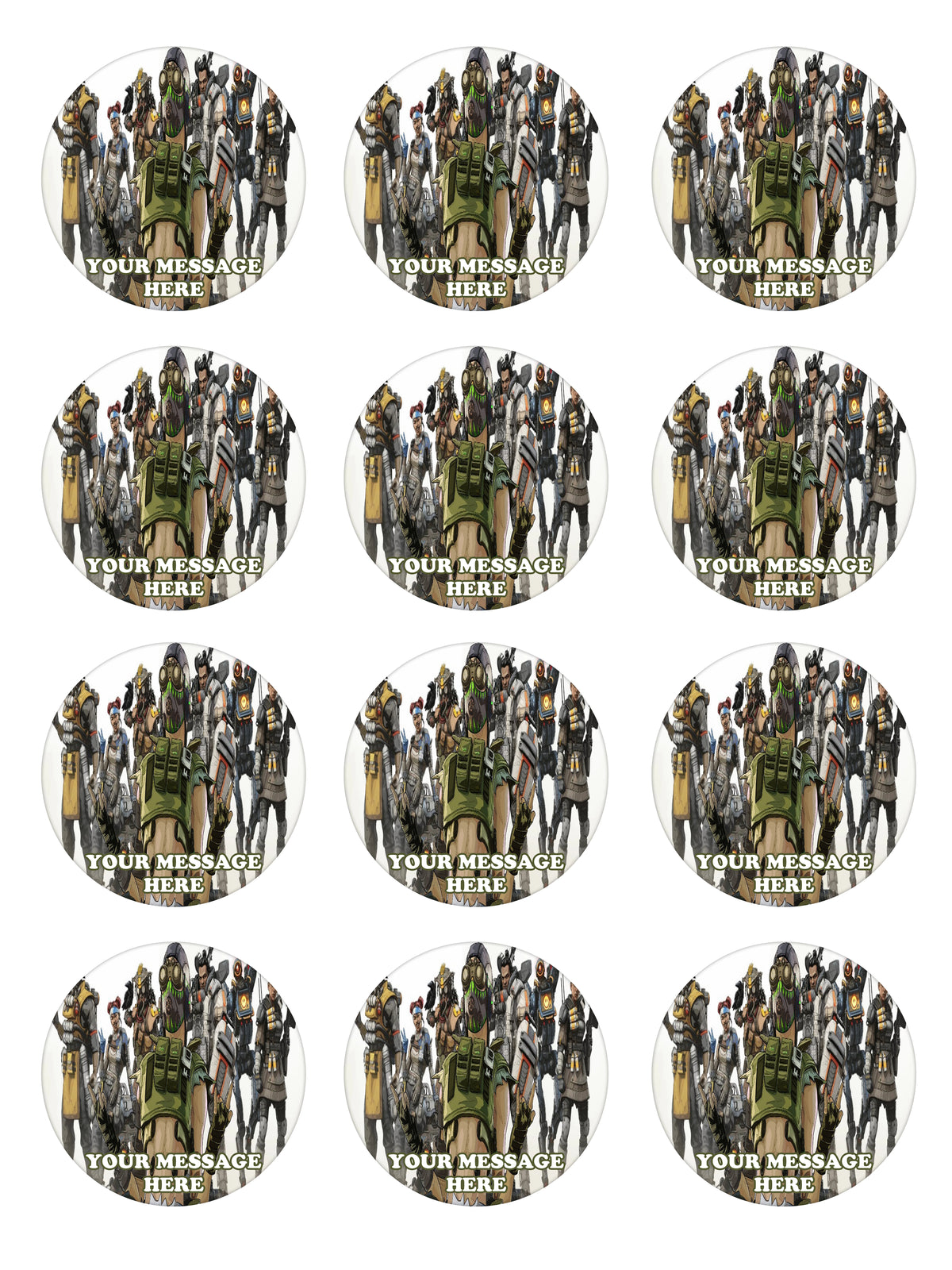 Apex Legends Edible Cupcake Toppers (12 Images) Cake Image Icing Sugar Sheet
