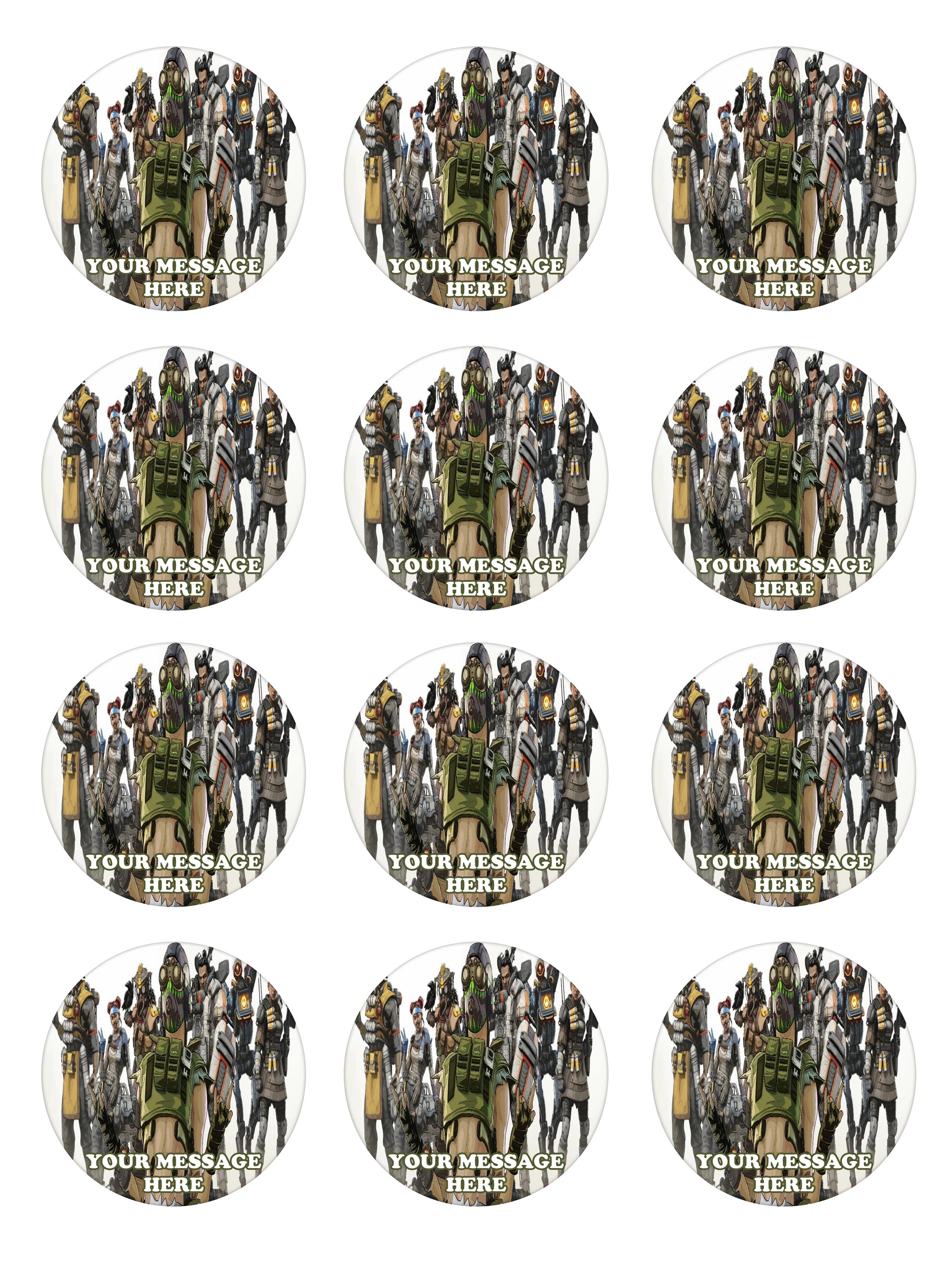 Apex Legends Edible Cupcake Toppers (12 Images) Cake Image Icing Sugar ...