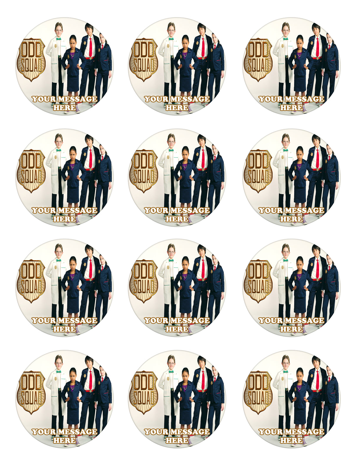 Odd Squad Edible Cupcake Toppers (12 Images) Cake Image Icing Sugar Sheet