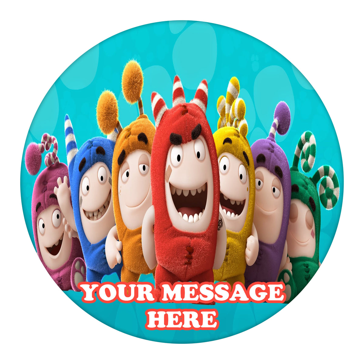Oddbods Edible Image Cake Topper Personalized Birthday Sheet Custom Frosting Round Circle
