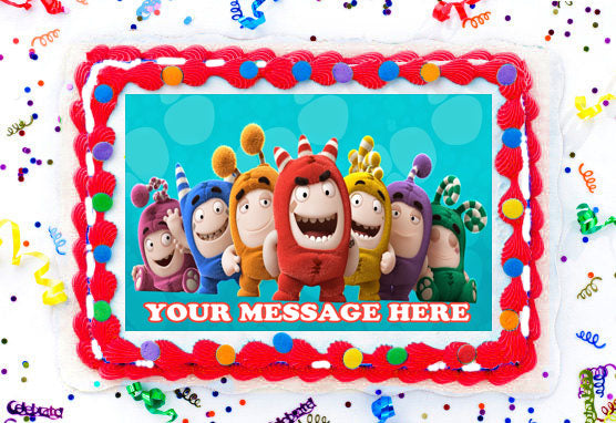 Oddbods Edible Image Cake Topper Personalized Birthday Sheet Decoration Custom Party Frosting Transfer Fondant