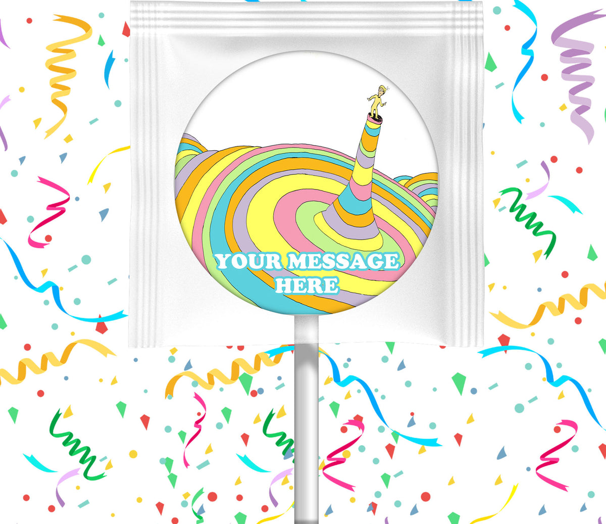Oh The Places You'll Go Lollipops Party Favors Personalized Suckers 12 Pcs