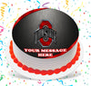 Ohio State Buckeyes Edible Image Cake Topper Personalized Birthday Sheet Custom Frosting Round Circle