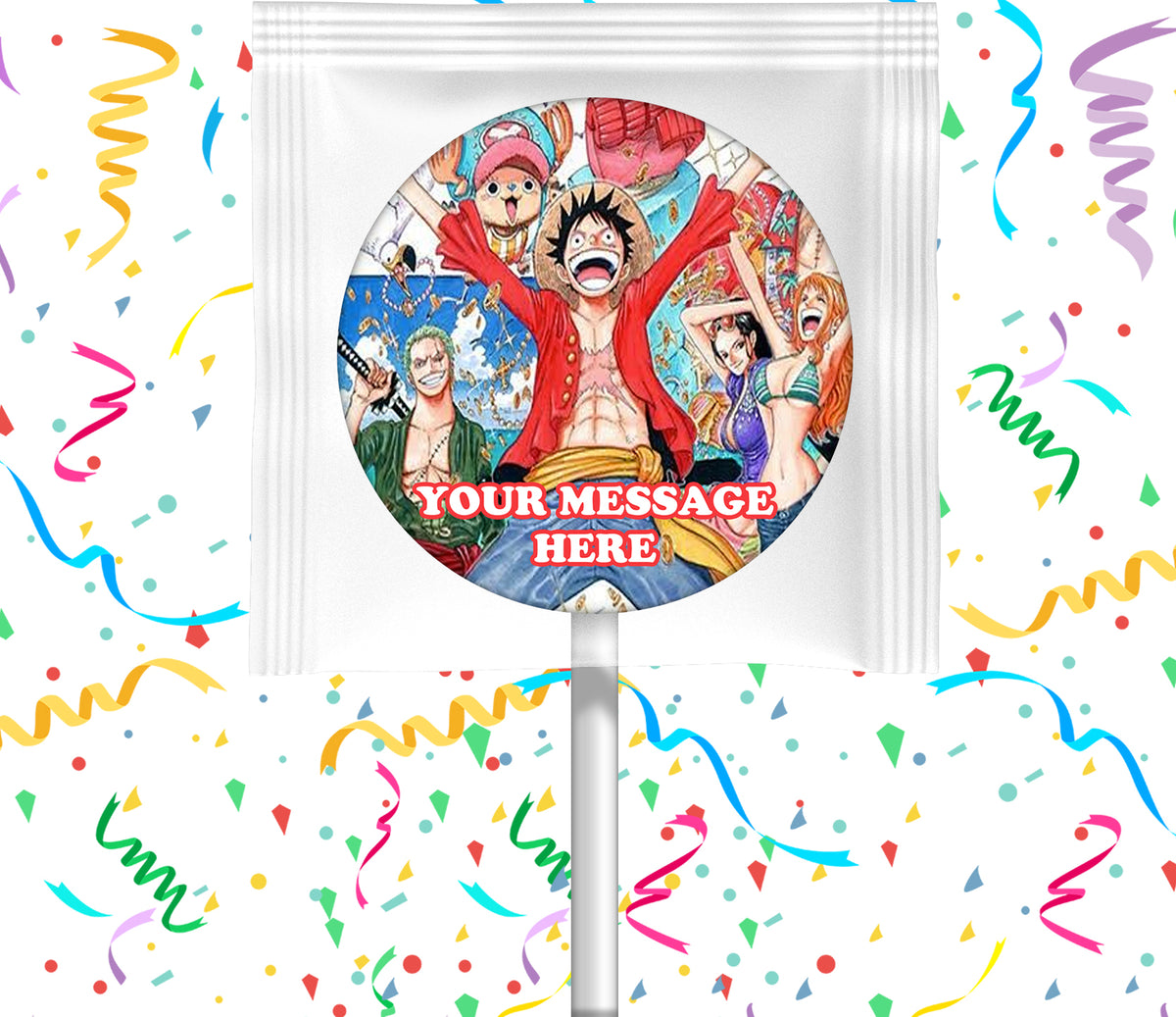 One Piece Lollipops Party Favors Personalized Suckers 12 Pcs