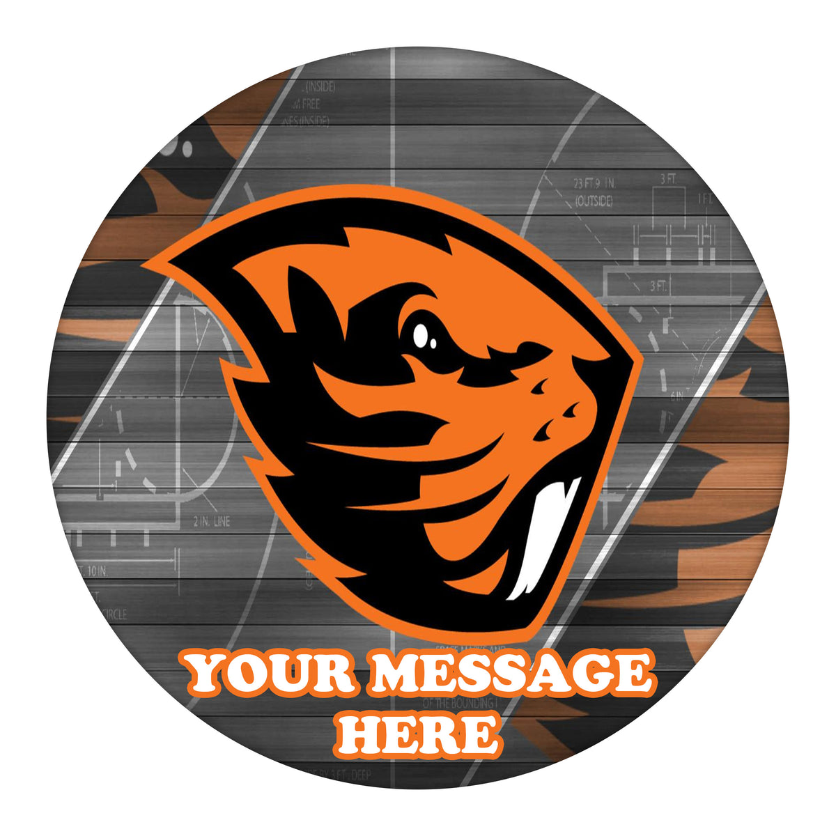 Oregon State Beavers Edible Image Cake Topper Personalized Birthday Sheet Custom Frosting Round Circle