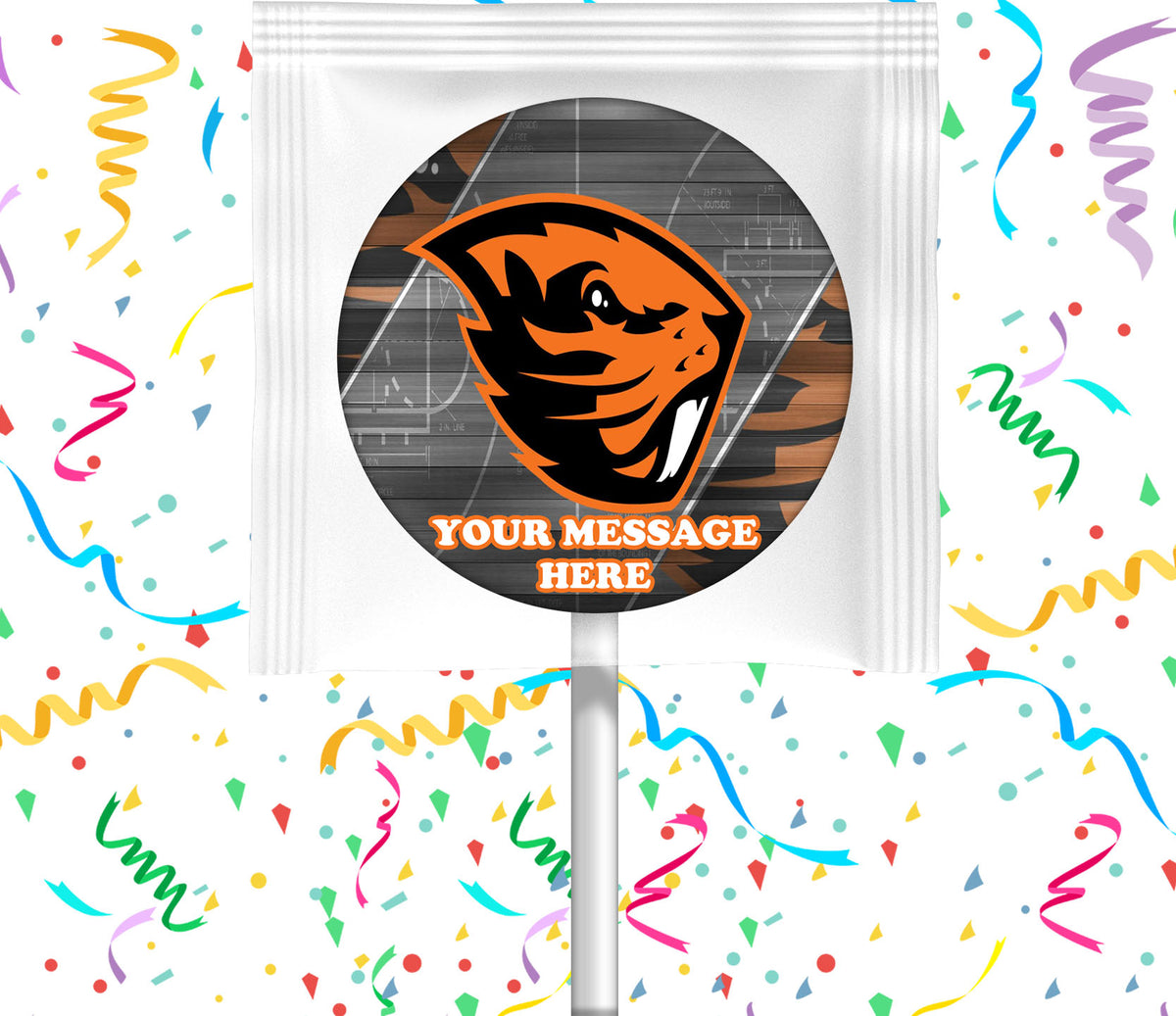 Oregon State Beavers Lollipops Party Favors Personalized Suckers 12 Pcs