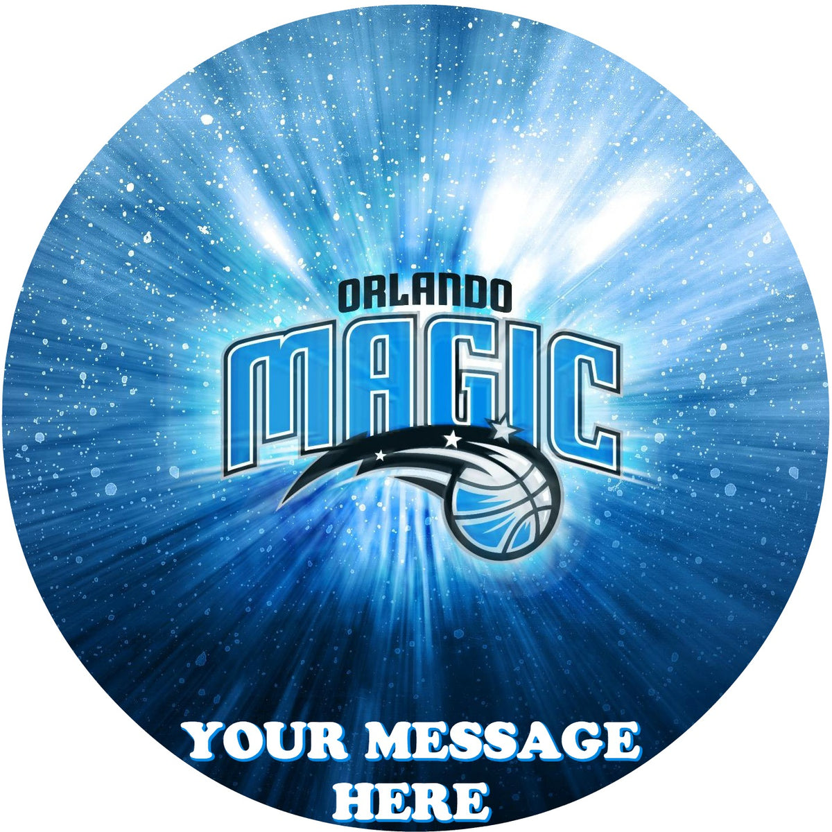 Orlando Magic Edible Image Cake Topper Personalized Birthday Sheet Custom Frosting Round Circle