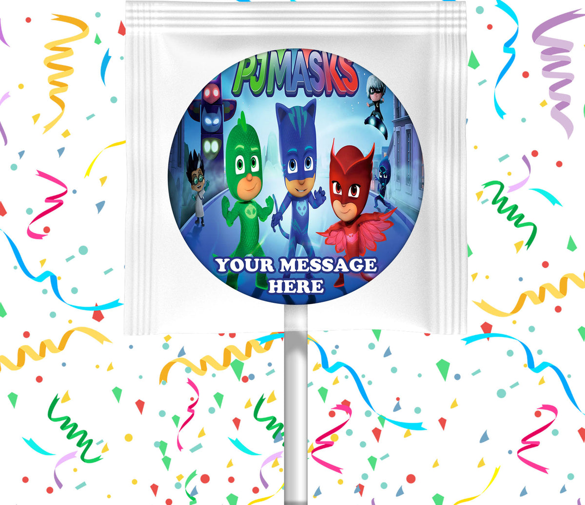 PJ Masks Lollipops Party Favors Personalized Suckers 12 Pcs