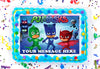 PJ Masks Edible Image Cake Topper Personalized Birthday Sheet Decoration Custom Party Frosting Transfer Fondant