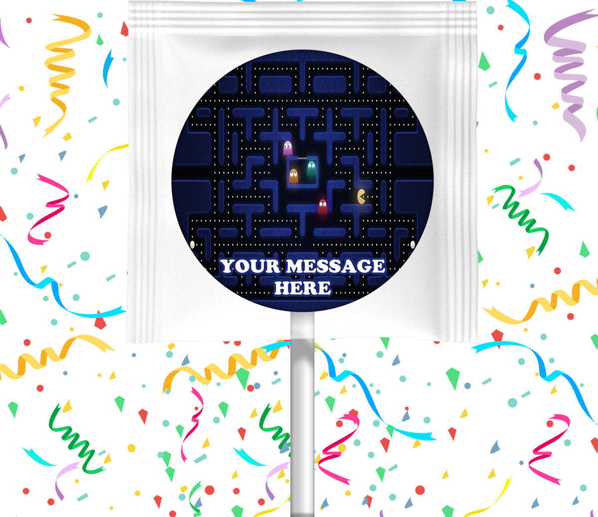 Pac Man Lollipops Party Favors Personalized Suckers 12 Pcs