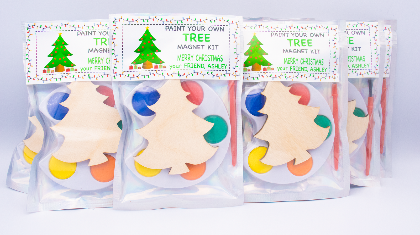 Paint Your Own Tree, Christmas Craft, Classroom Treat, Personalized Christmas Gifts