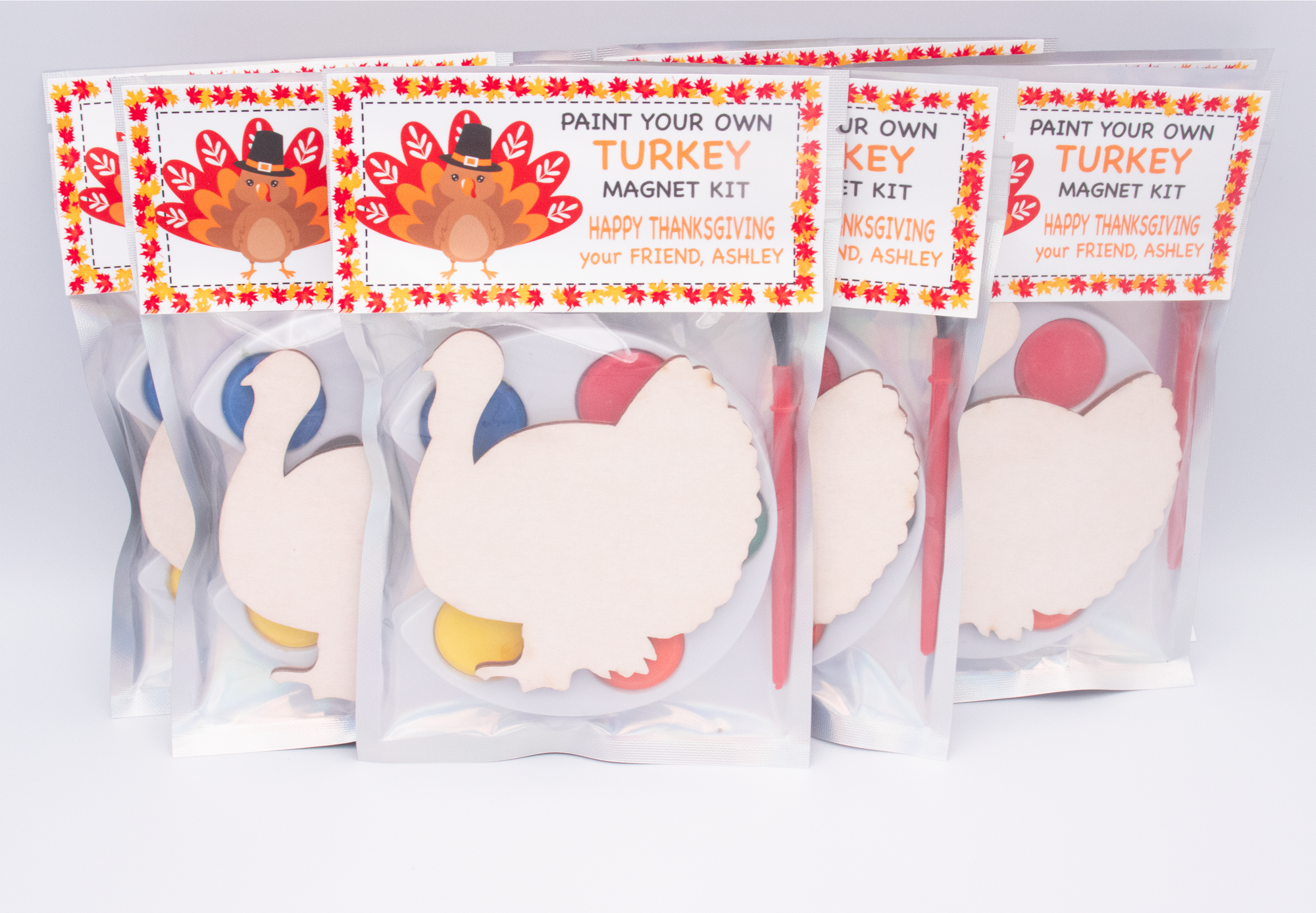 PAINT YOUR OWN TURKEY, THANKSGIVING GAMES, CLASSROOM TREAT, PERSONALIZED THANKSGIVING GIFTS