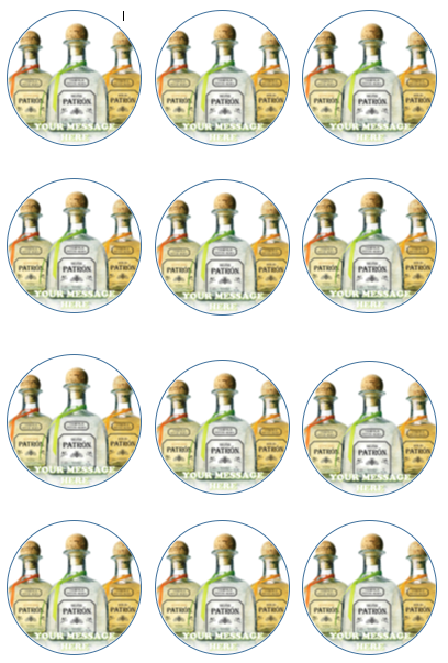 Patron Tequila Edible Cupcake Toppers (12 Images) Cake Image Icing Sugar Sheet Edible Cake Images