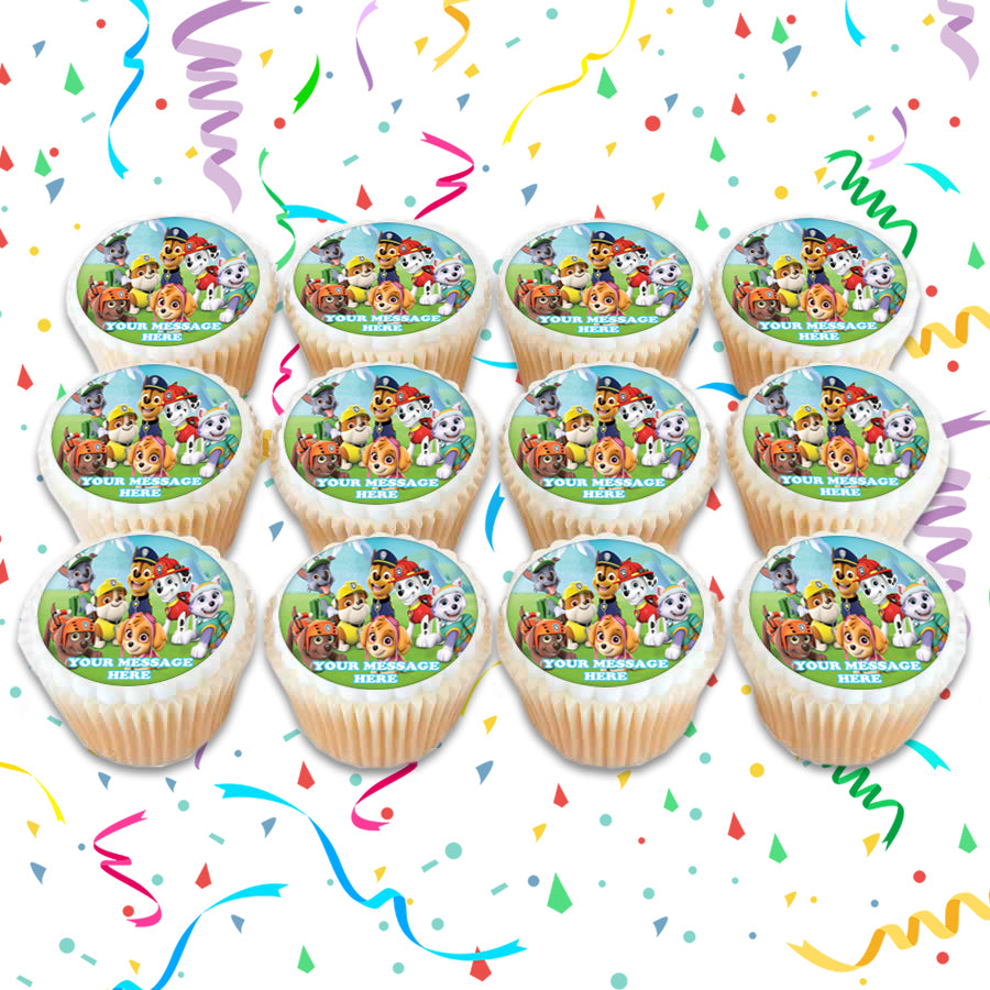 Paw Patrol Edible Cupcake Toppers (12 Images) Cake Image Icing