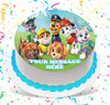 Paw Patrol Edible Image Cake Topper Personalized Birthday Sheet Custom Frosting Round Circle