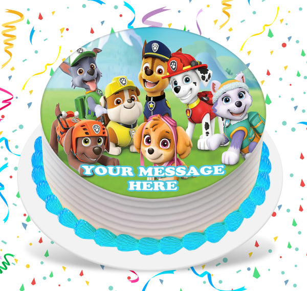 Paw Patrol Edible Image Cake Topper Personalized Birthday Sheet Custom ...