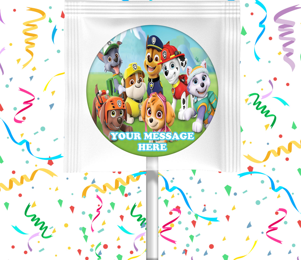 Paw Patrol Lollipops Party Favors Personalized Suckers 12 Pcs