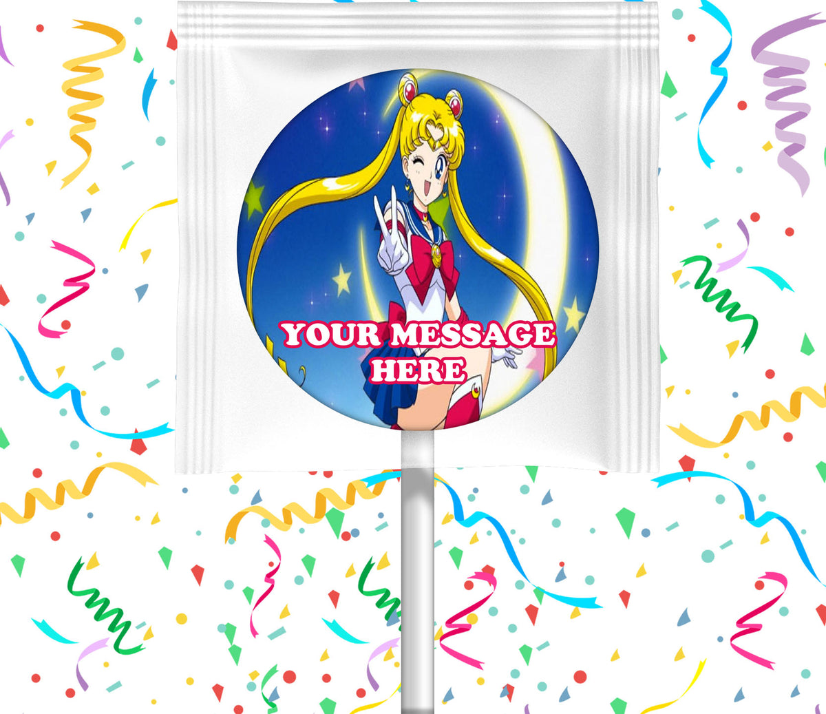 Sailor Moon Lollipops Party Favors Personalized Suckers 12 Pcs