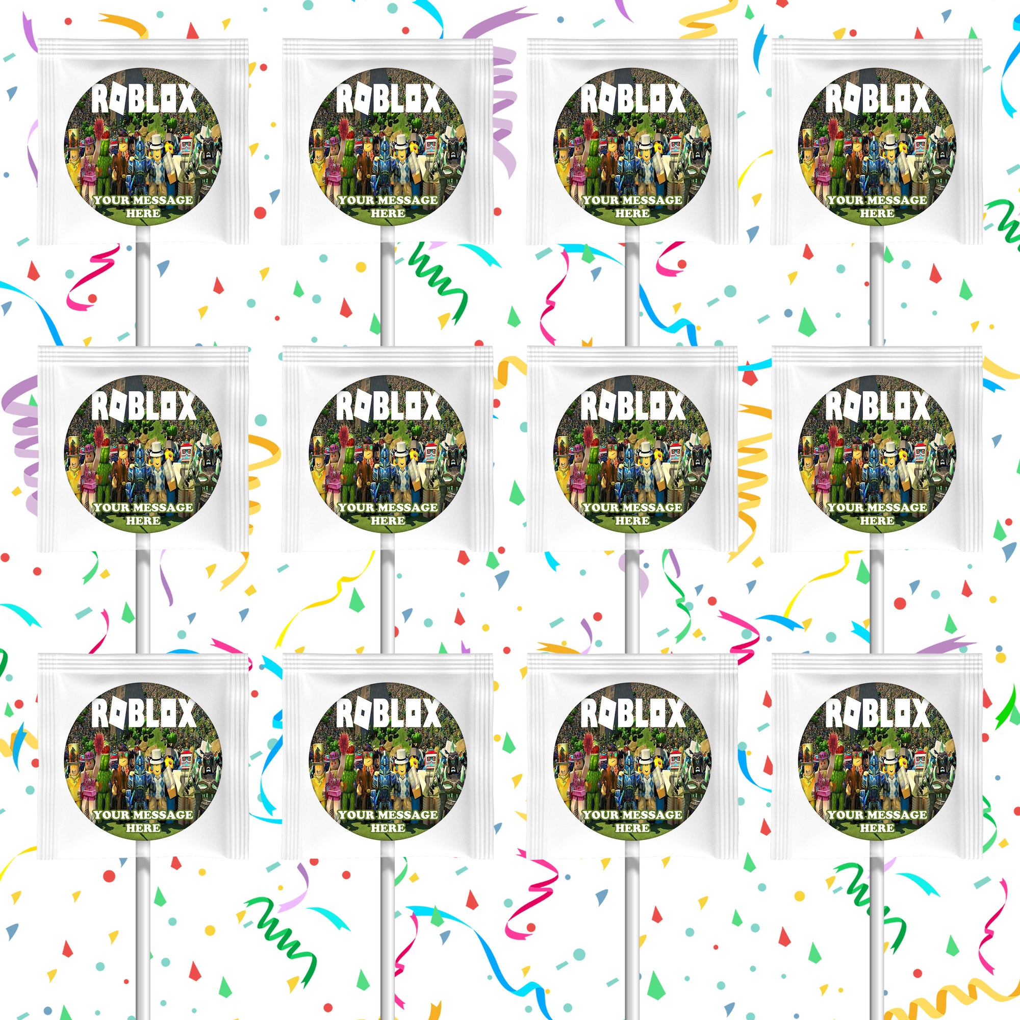 Roblox Lollipops Party Favors Personalized Suckers 12 Pcs